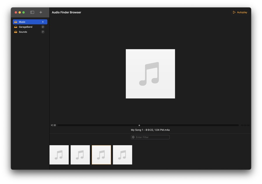 Audio Finder Browser for macOS