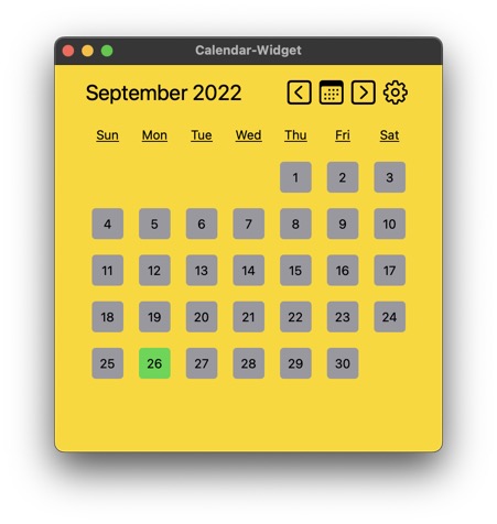 Calendar-Widget for macOS