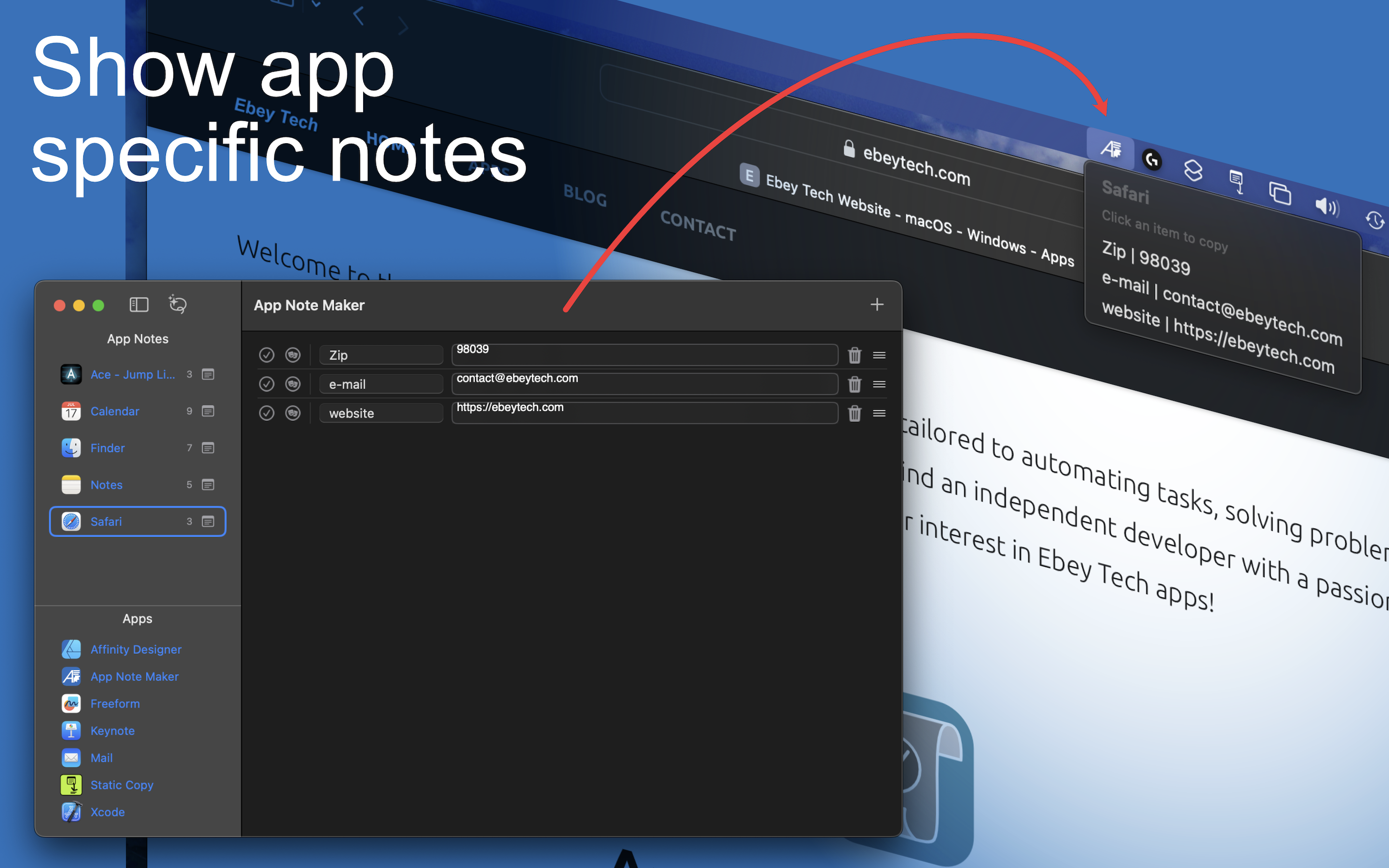 App Note Maker for macOS Screenshot 1