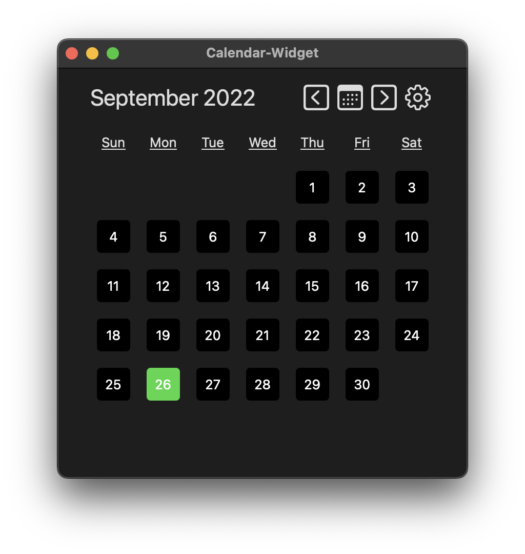 Calendar-Widget for macOS