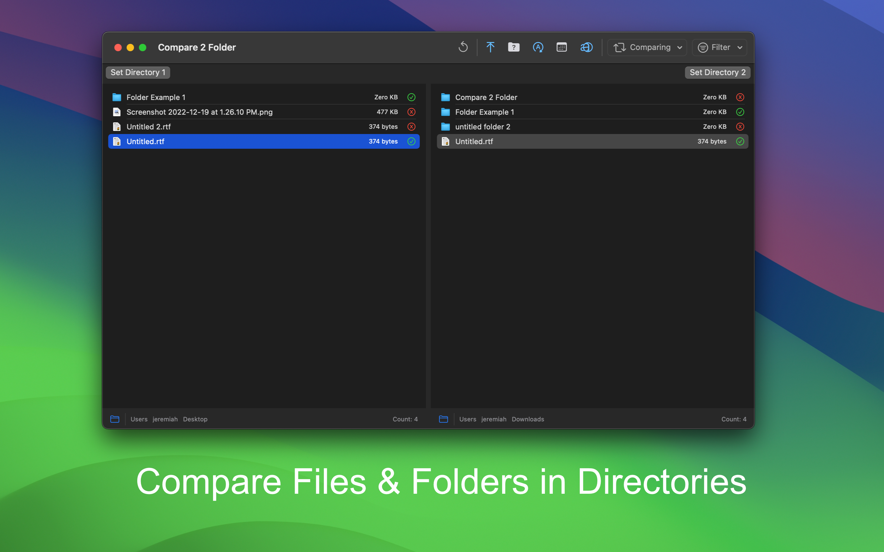 Compare 2 Folder for macOS