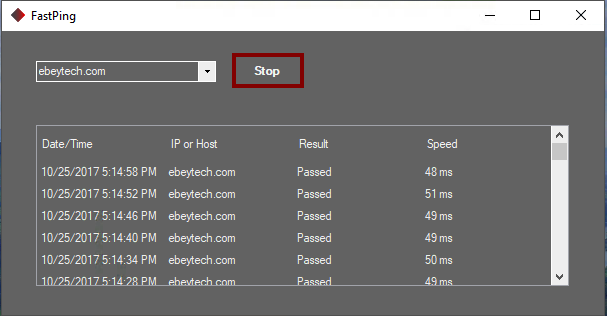 Ping IP Addresses or Host Names Quickly with FastPing