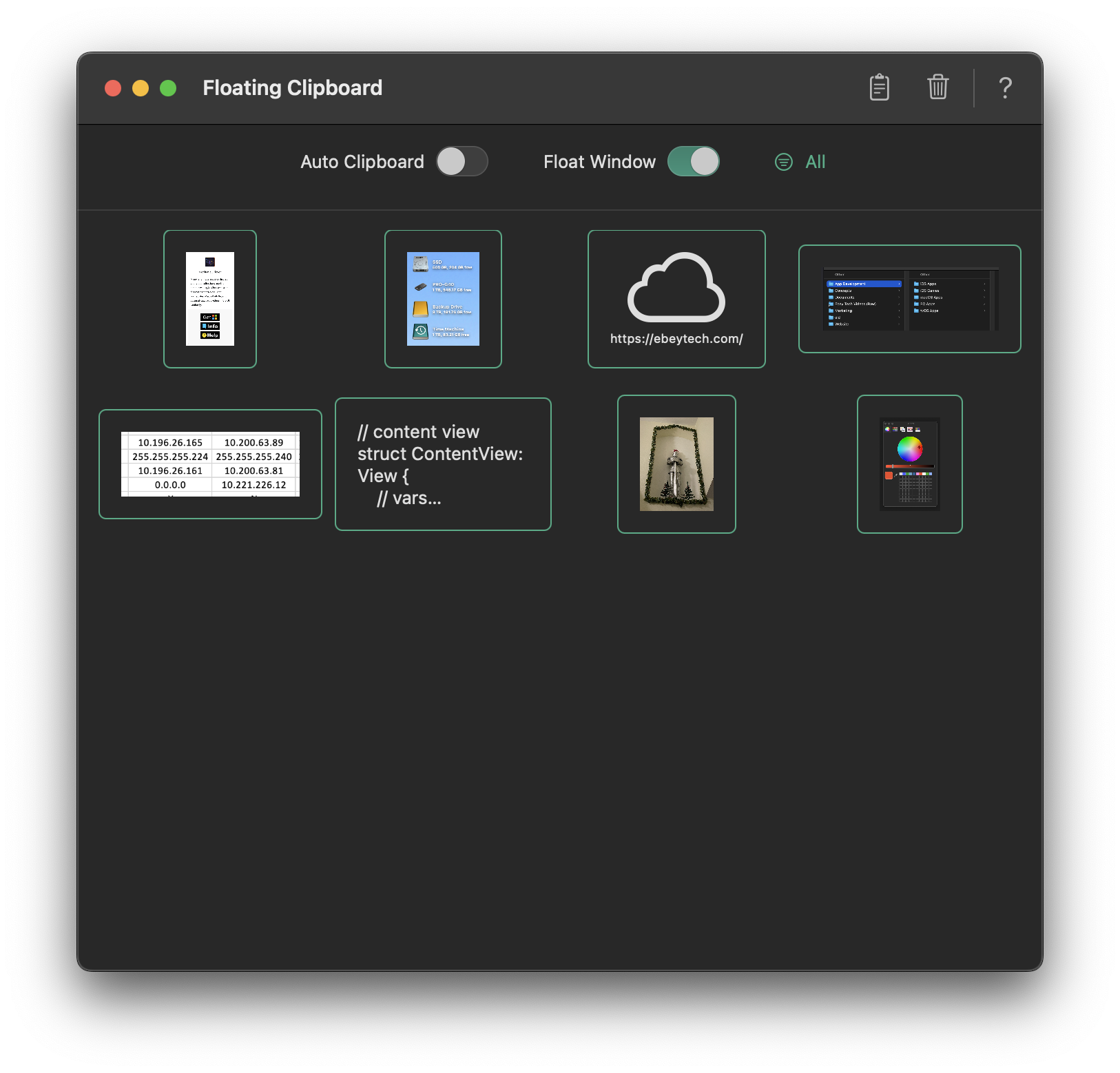 Clipboard History Manager for macOS - Floating Clipboard